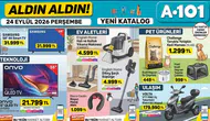 A101 24 Eylül 2026 aktüel kataloğu yayınlandı! İşte indirimli ürünler ve fiyatları