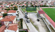 Bolvadin'de alt ve üst yapı çalışmaları sürüyor: 17 bin 500 metrekarelik dev sıcak asfalt serimine başlandı