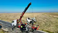 Afyonkarahisar’daki feci kazanın ardından otomobiller hurdaya döndü