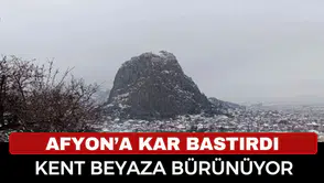Afyonkarahisar’da Kar Yağışı Başladı: Kent Beyaza Bürünüyor