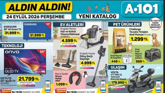 A101 24 Eylül 2026 aktüel kataloğu yayınlandı! İşte indirimli ürünler ve fiyatları
