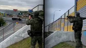 Film gibi görüntüler! Rus askeri Ukrayna İHA’sını son anda böyle vurdu
