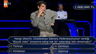 Kim Milyoner Olmak İster’de 1 Milyonluk Satranç Sorusu! Yarışmacı 300 Bin TL ile Veda Etti