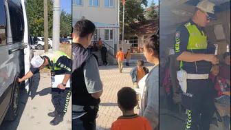 Sinanpaşa’da okul çevrelerinde sıkı denetim: 338 kişi, 45 araç ve 22 okul servisi kontrol edildi