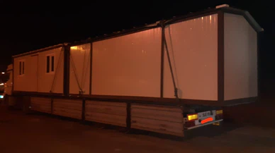 Denizli’de çalınan konteynır Afyon’da bulundu