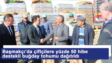 Başmakçı’da çiftçilere yüzde 50 hibe destekli buğday tohumu dağıtıldı
