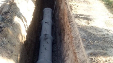 Kanalizasyon hattı çalışmaları sürüyor