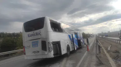 Otobüs kazası: 2 yaralı 