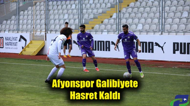 Afyonspor Galibiyete Hasret Kaldı
