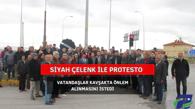 Siyah Çelenk Koyup Trafik Kazalarını Protesto Ettiler