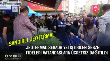 Jeotermal Serada yetiştirilen Sebze Fideleri Dağıtıldı