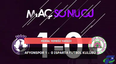 Moral Yemeği Hes İlaç Afyonspor'a Yaradı