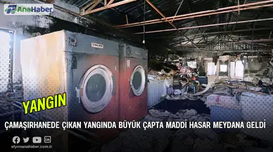 Çamaşırhanede Yangın Çıktı