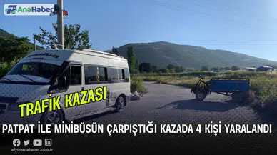 Patpat İle Minibüs Çarpıştı