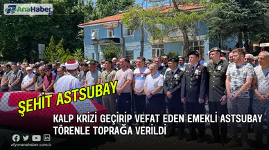 Kalp Krizi Geçirip Vefat Eden Emekli Astsubay Törenle Toprağa Verildi