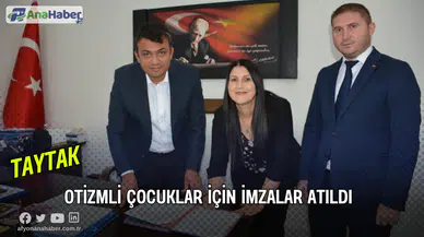 Otizmli Çocuklar İçin İmzalar Atıldı