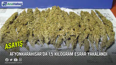 Afyonkarahisar’da 1,5 Kilogram Esrar Yakalandı