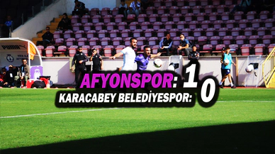TFF 2. Lig: Afyonspor: 1 - Karacabey Belediyespor: 0
