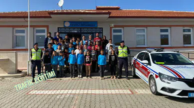 ORTAOKUL ÖĞRENCİLERİNE TRAFİK EĞİTİMİ VERİLDİ
