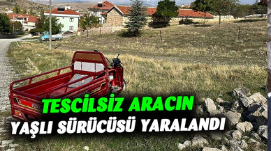 Yaşlı motosiklet sürücüsü kazada yaralandı