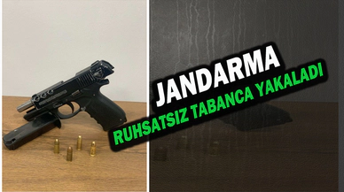 Jandarma Durumundan Şüphelendikleri Araçta Ruhsatsız Tabanca Yakaladı