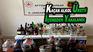 Kaçak Alkol Üretti İçemeden Yakalandı