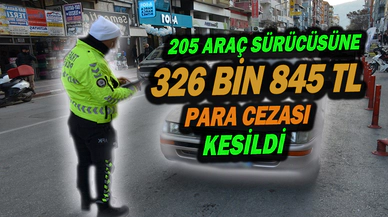 Trafik denetiminde sürücülere 326 bin 845 TL para cezası