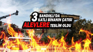 3 Katlı Binanın Çatısı Alevlere Teslim Oldu