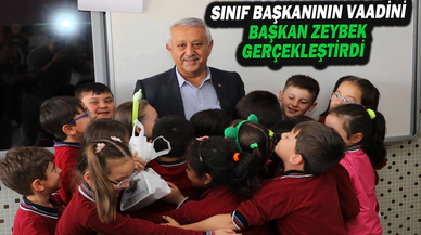 Sınıf Başkanının Vaadini Başkan Zeybek Gerçekleştirdi