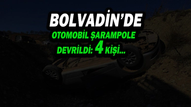 Şarampole Devrilen Araçta 4 Kişi Yaralandı