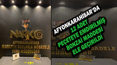 Afyonkarahisar’da 12 Adet Peçeteye Emdirilmiş Bonzai Maddesi Ele Geçirildi