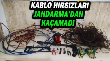 Çiftçilerin Kabusu Olan Kablo Hırsızlarını Jandarma Yakaladı