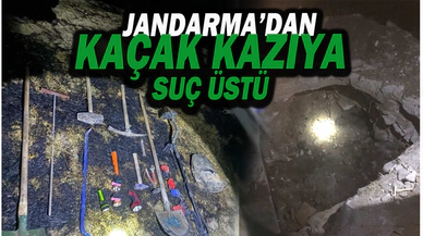 Kaçak Kazı Yapan 3 Kişiyi Jandarma Suçüstü Yaptı