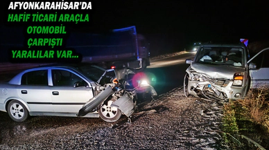 Hafif Ticari Araçla Otomobilin Çarpıştığı Kazada 2 Kişi Yaralandı