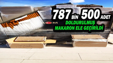 787 Bin 500 Adet Doldurulmuş Makaron Ele Geçirildi