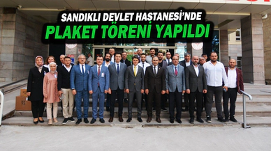 Sandıklı Devlet Hastanesi’nde Değerlendirme Ve Plaket Töreni Yapıldı