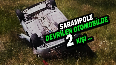 Şarampole Devrilen Otomobilde 2 Kişi …