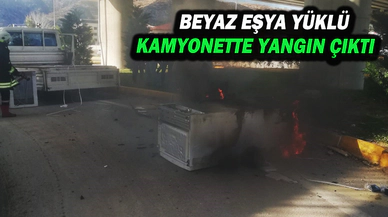 Kamyonette Çıkan Yangında Maddi Hasar Meydana Geldi