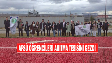 Afsü Öğrencileri Arıtma Tesisini Gezdi