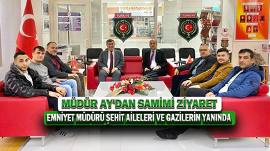 Emniyet Müdürü Mahmut Ay Şehit Aileleri Ve Gaziler Derneğini Ziyaret Etti