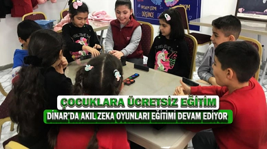 Dinar’da Akıl Zeka Oyunları Eğitimi Devam Ediyor
