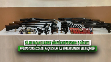 Silah Kaçakçılarına Yönelik Operasyon: 5 Gözaltı