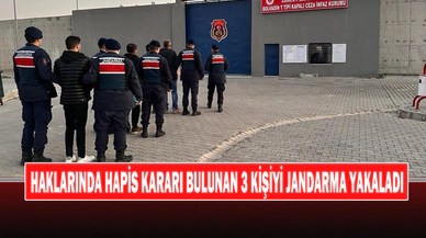 Haklarında Hapis Kararı Bulunan 3 Kişiyi Jandarma Yakaladı