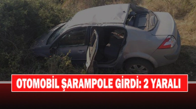 Otomobil Şarampole Girdi: 2 Yaralı