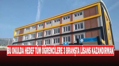 Bu Okulda Hedef Tüm Öğrencilere 3 Branşta Lisans Kazandırmak