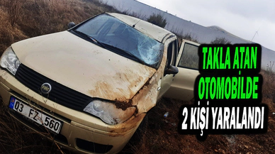 Takla Atan Otomobilde 2 Kişi Yaralandı