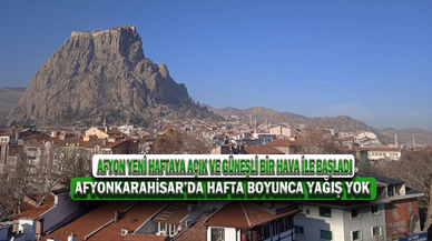 Afyon Yeni Haftaya Açık Ve Güneşli Bir Hava İle Başladı