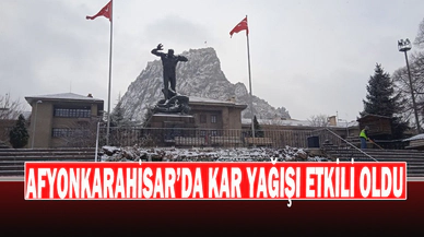 Afyonkarahisar’da Kar Yağışı Etkili Oldu