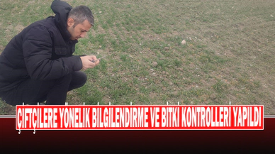 Çiftçilere Yönelik Bilgilendirme Ve Bitki Kontrolleri Yapıldı