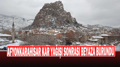 Afyonkarahisar Kar Yağışı Sonrası Beyaza Büründü